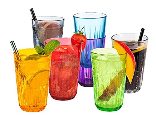 Trinkbecher 300ml 7-er Set , unzerbrechliche Tritan Gläser in 7 Farben von Assheuer & Pott