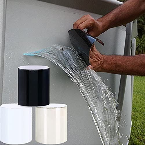 2 StüCk Pvc-Band Unterwasser Klebeband Reparatur-Klebeband Klebeband Abdichtband Reparaturband Gartenrohr-Auslauf-Reparatur, für Pool, Zelt, Plane, Dachrinne, Schlauchboot, Acrylatkleber (2X Schwarz) von Asslye