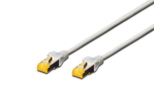 Digitus DK-1644-A-100 RJ45 Netzwerkkabel, Patchkabel CAT 6a S/FTP 10.00 m Grau Halogenfrei, verdrillte Paare, mit Rastn von DIGITUS