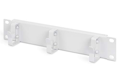 DIGITUS Kabel-Rangierpanel - 10-Zoll - 1HE - 3 Führungsbügel - Für Patchkabel im Netzwerk-Schrank - Grau von DIGITUS