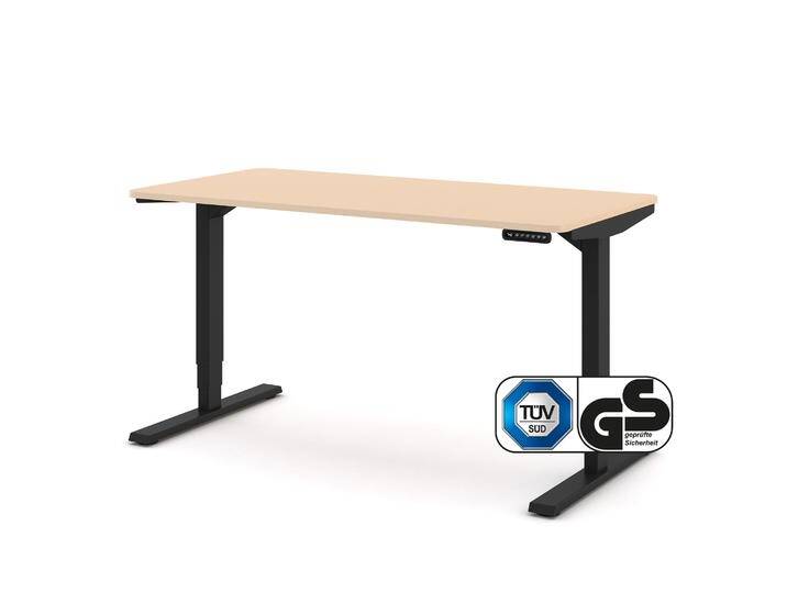 Elektrisch höhenverstellbarer Schreibtisch Y-Line Curved von ASSMANN von Assmann