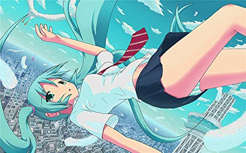 Assmy Diamond Painting-Set Bilder Groß Erwachsene/Kinder Hatsune Miku 5D DIY Diamant Painting,Daiments Painting Full Drill Malen nach Zahlen Malerei Kits Dekoration für Home Wall Round Drill 30x40cm von Assmy