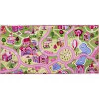 Kinderteppich Sweet Town pink B/L: ca. 95x200 cm von XXXL