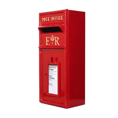 ACL Royal Mail Grauer Briefkasten – ER Mailbox mit Schloss – Briefkasten aus Gusseisen – Wandmontage mit 4 vorgebohrten Löchern abschließbar für Sicherheit – klassischer von Assorted Collections