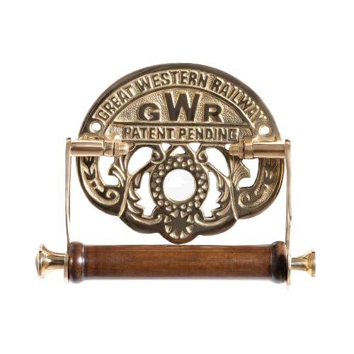 Assorted Collections Toilettenpapierhalter zur Wandmontage – Great Western Railway Toilettenpapierhalter im GWR-Stil – Toilettenpapierhalter mit Hardware im Lieferumfang enthalten von Assorted Collections