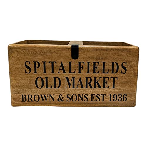 Assorted Collections ACL Aufbewahrungsbox aus Holz, Spitalfields-Design, Obst, Eier, Gewürze, Organizer, ideal für Zuhause, Küche, Restaurant (Spitafields Old Market Storage) von Assorted Collections