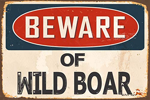 Schild mit Aufschrift "Beware of Wildschwein", Aluminium, 20,3 x 30,5 cm, Vintage-Stil, Reproduktion Schild mit Aufschrift "Beware of Wildschwein", Aluminium, 20,3 x 30,5 cm, Vintage-Stil, Reproduktion von AstTUqb