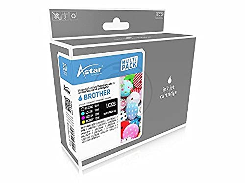 Astar AS44223 Tinte (4) kompatibel zu LC223VALBPDR multicolor passend für MFCJ4420 4x 550 Seiten 18ml/3x 12ml von HP