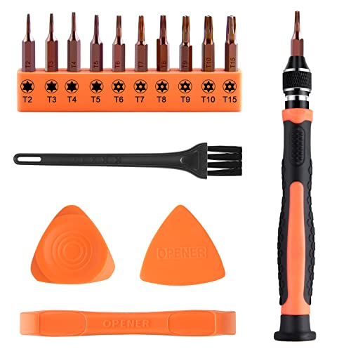 ASTARON 10 in 1 Torx Bit Set, Auswechselbare Magnetische Bits T2-T10 T15 Mit Öffnungswerkzeug, Sicherheitsschraubendreher für Telefon/Computer ASTARON 10 in 1 Torx Bit Set, Auswechselbare Magnetische Bits T2-T10 T15 Mit Öffnungswerkzeug, Sicherheitsschraubendreher für Telefon/Computer von ASTARON