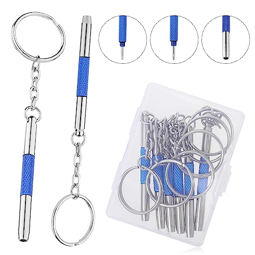 6 Stück Mini Brillen Schraubendreher, 3 in 1 Precision Brillen Reparatur Set Schlüsselbund Mini-Handwerkzeug, Tragbarer Mini-Schraubendreher für Brillen, Sonnenbrillen, Schmuck Und Uhren Reparatur von ASTER