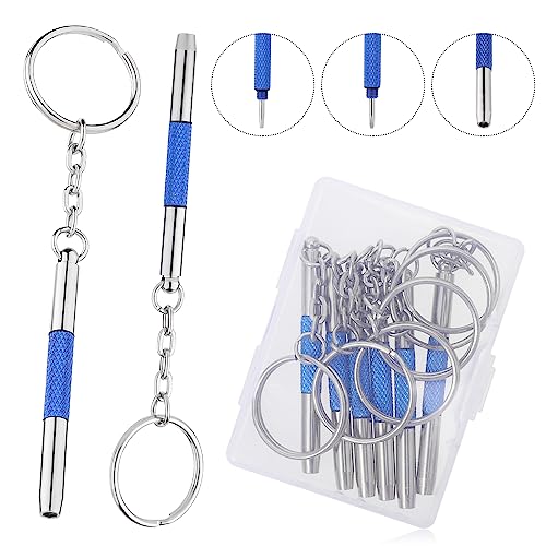 6 Stück Mini Brillen Schraubendreher, 3 in 1 Precision Brillen Reparatur Set Schlüsselbund Mini-Handwerkzeug, Tragbarer Mini-Schraubendreher für Brillen, Sonnenbrillen, Schmuck Und Uhren Reparatur von ASTER