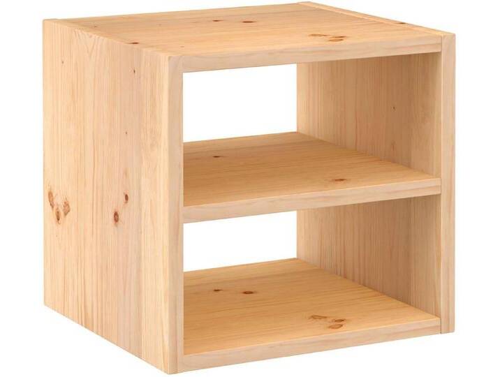 Astigarraga Kit Line Regalwürfel Dinamic Würfelregal aus unbehandeltem Vollholz mit Zwischenboden von Astigarraga-Kit-Line