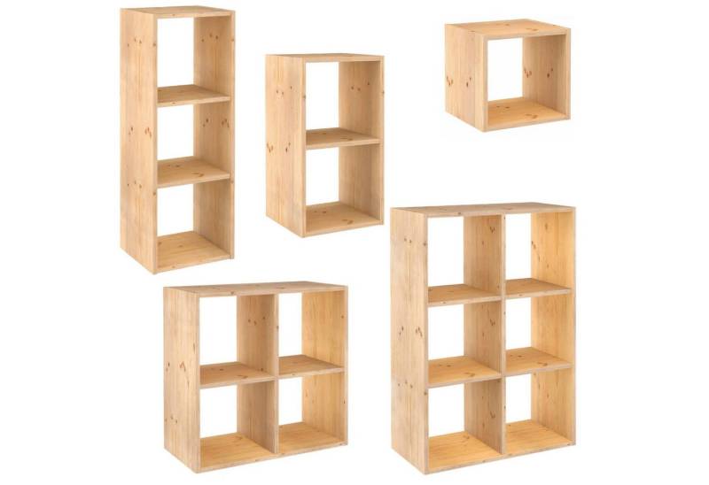 Astigarraga Kit Line Standregal Vollholz-Würfelregal - Dinamic, Bücherregal, Raumteiler, Regalwürfel von Astigarraga Kit Line