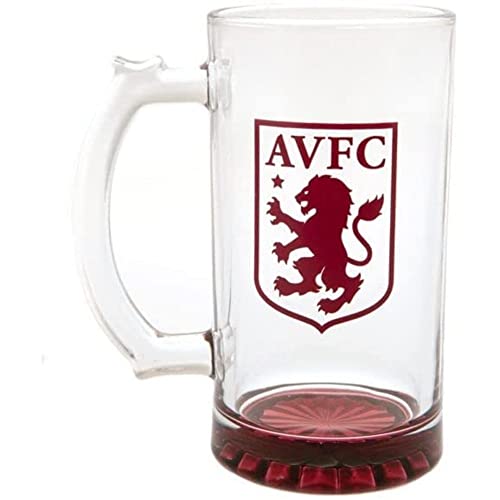 Aston Villa F.C. Stein Glas Bierkrug CC Official Merchandise, transparent von Aston Villa F.C.