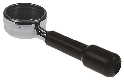 Astoria-Cma Siebträger für Espressomaschine, Innen ø 62mm, Befestigung ø 80mm, Schwarz, Edelstahl, ohne Boden, komplett mit Sieb von Astoria-Cma