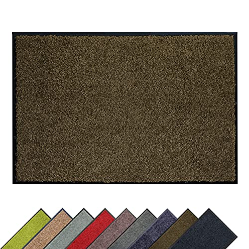 Astra Hochwertige Schmutzfangmatte - Fussmatte innen - bei 30° C waschbare Fußmatte - Rutschfester Läufer - Teppich Küche - Flur - braun 60x180 cm von Astra