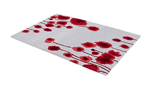 ASTRA Verona Teppich, Polyester, Blume rot, 160 x 230 x 2,5 cm von ASTRA