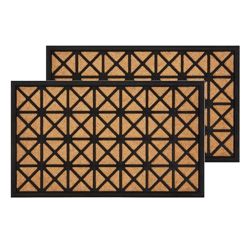 Astra Fußmatte außen rutschfest - Outdoor Schmutzfangmatte - Eingangsmatte Gummi und Polypropylen - Türmatten 2er Set 45 x 75 cm Grafik Natur Astra Fußmatte außen rutschfest - Outdoor Schmutzfangmatte - Eingangsmatte Gummi und Polypropylen - Türmatten 2er Set 45 x 75 cm Grafik Natur von Astra