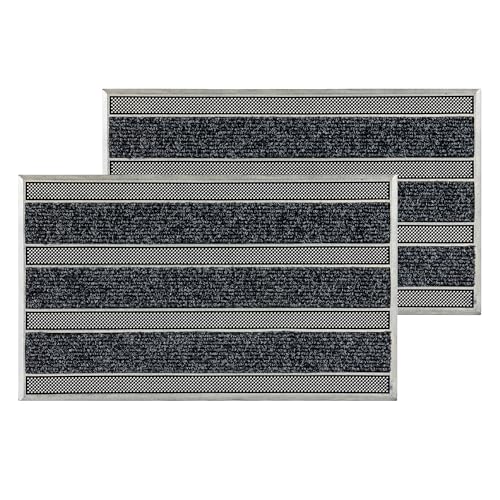 Astra Fussmatte außen rutschfest - Schmutzfangmatte wetterfest - Outdoor Türmatte - Fußabtreter strapazierfähig - Fußmatten 2er Set 45x75 cm grau Astra Fussmatte außen rutschfest - Schmutzfangmatte wetterfest - Outdoor Türmatte - Fußabtreter strapazierfähig - Fußmatten 2er Set 45x75 cm grau von Astra