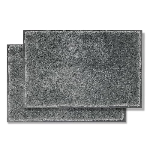 Astra Fussmatte innen rutschfest - Schmutzfangmatte super weich - Läufer Flur waschbar per Hand - Türmatte pflegeleicht - Fußmatte anthrazit 2er Set 60x80cm Astra Fussmatte innen rutschfest - Schmutzfangmatte super weich - Läufer Flur waschbar per Hand - Türmatte pflegeleicht - Fußmatte anthrazit 2er Set 60x80cm von Astra