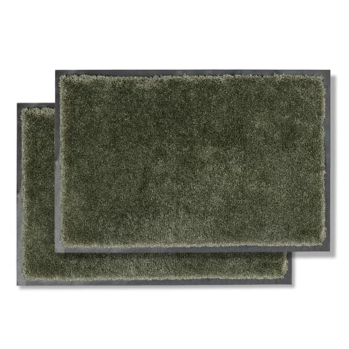Astra Fussmatte innen rutschfest - Schmutzfangmatte super weich - Läufer Flur waschbar per Hand - Türmatte pflegeleicht - Fußmatte moosgrün 2er Set 80x120cm Astra Fussmatte innen rutschfest - Schmutzfangmatte super weich - Läufer Flur waschbar per Hand - Türmatte pflegeleicht - Fußmatte moosgrün 2er Set 80x120cm von Astra