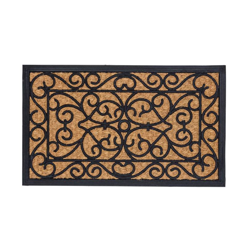 Astra Kokosmatte 'Coco Deluxe Light' 45 x 75 cm Relief Muster braun von Astra