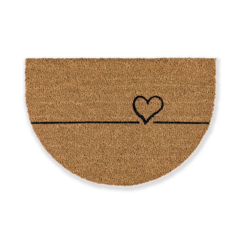 Astra Kokosmatte 'Coco Smart' 40 x 60 cm Herz braun von Astra