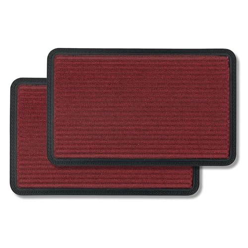 Fußmatte Außen & Innen - 2er Set 50x80 cm Rot Linien - Sauberlauf Türmatte rutschfest - Schmutzfangmatte strapazierfähig - Fussmatte aussen Stufen Fußmatte Außen & Innen - 2er Set 50x80 cm Rot Linien - Sauberlauf Türmatte rutschfest - Schmutzfangmatte strapazierfähig - Fussmatte aussen Stufen von Astra