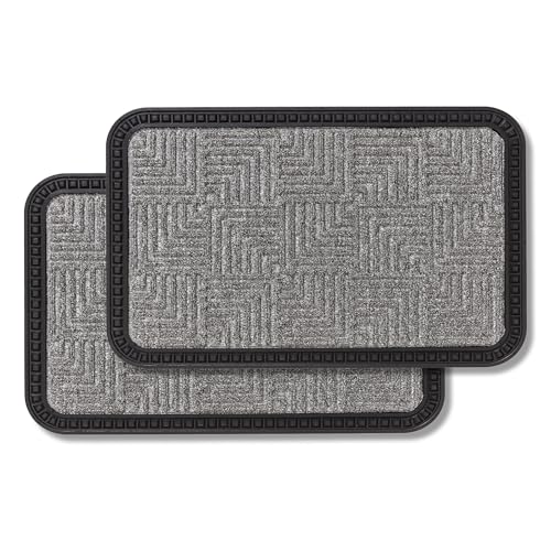 Fußmatte Außen & Innen - 2er Set 50x80 cm Silber Muster - Sauberlauf Türmatte rutschfest - Schmutzfangmatte strapazierfähig - Fussmatte aussen Stufen Fußmatte Außen & Innen - 2er Set 50x80 cm Silber Muster - Sauberlauf Türmatte rutschfest - Schmutzfangmatte strapazierfähig - Fussmatte aussen Stufen von Astra