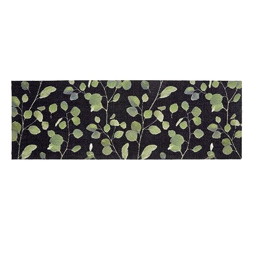 Rutschfester Teppich Wohnzimmer - Miabella Fußmatte innen - Küche Läufer Flur Schmutzfangmatte - Sauberlauf waschbar 50x150cm Eukalyptus Sw. Home von Astra