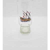 Vintage Glas Mit Einem Schiff Bär Made in Udssr Den 1980Er Jahren von Astra9SIA