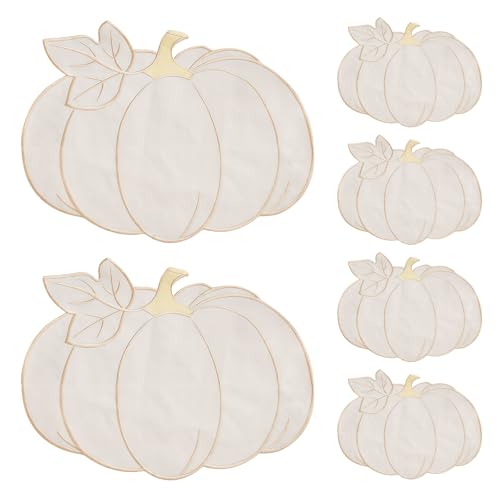 AstraGlam 6 Stück Herbst Platzsets Abwaschbar mit Kürbis Motiv – Runde Platzdeckchen für Halloween, Erntedankfest und Herbstdeko im Landhausstil für Küche, Esszimmer und Party AstraGlam 6 Stück Herbst Platzsets Abwaschbar mit Kürbis Motiv – Runde Platzdeckchen für Halloween, Erntedankfest und Herbstdeko im Landhausstil für Küche, Esszimmer und Party von AstraGlam