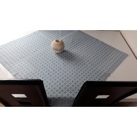 Mitteldecke "Hortensie" Grafik Muster, Feiner Baumwollstoff von AstraSchneiderei