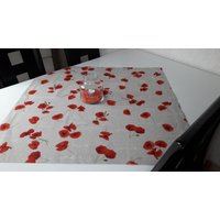 Mitteldecke "Mohn", Mischgewebe Mitteldecke "Mohn", Mischgewebe von AstraSchneiderei