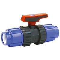 PP PE Rohr Verschraubung Kugelhahn 40 x 40 von Astral