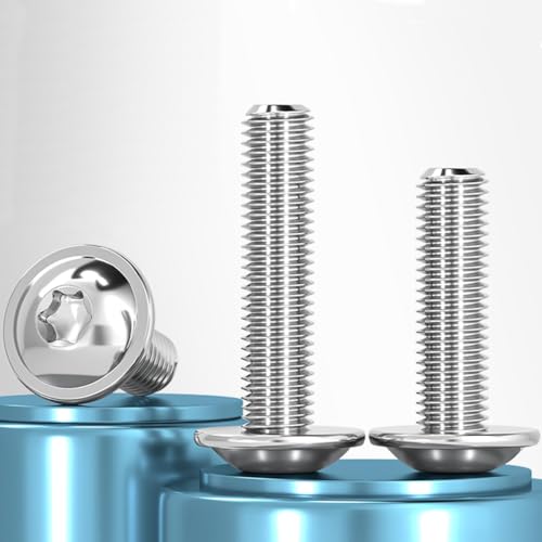 20 Stück Flanschschrauben M4*30 mm, Torx Linsenkopfschrauben aus Edelstahl A2 V2A, ISO 7380-2, Vollgewinde mit Scheibe – rostfreie Schrauben für Metall & Maschinenbau von Astrevo