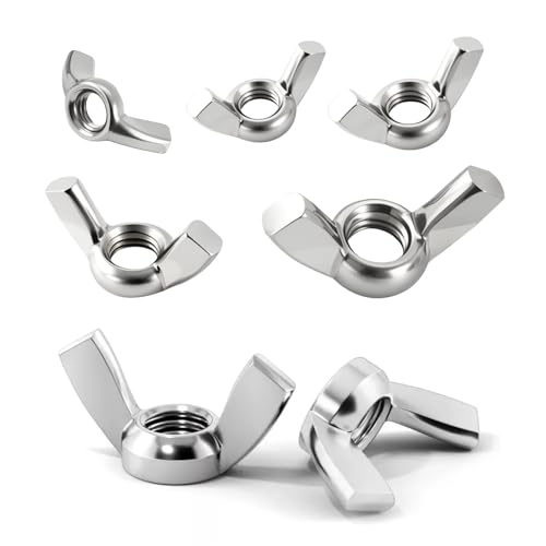 25 Stück Flügelmutter M4 – Edelstahl Schmetterlingsmuttern DIN 315 – Rostfreie Hand Flügelmutter für Flügelschraube, Flügelmuttern Sortiment für DIY, Maschinen, Möbel (Silber M4) von Astrevo