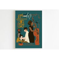 Poster „Die Musiker" - A4-Format Dunkle Version von AstridCornet