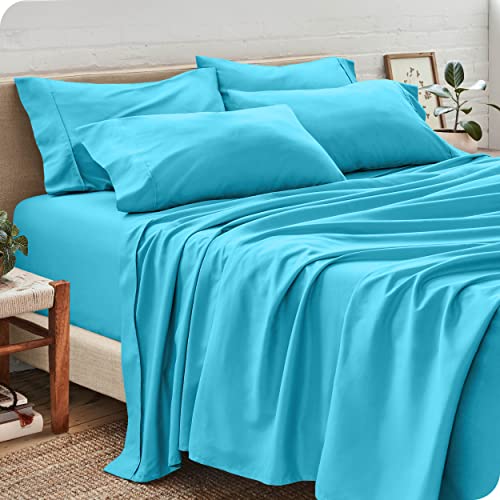 Astroo Linen Bettwäsche-Set für Queensize-Betten mit Fadenzahl 800, weiche reine Baumwolle, 6-teiliges Bettlaken, 1 Spannbetttuch, 1 Bettlaken und 4 Kissenbezüge, dehnbar bis 30,5 cm Matratze von Astroo Linen