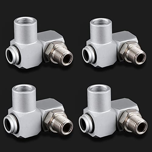 Astylway 4 Stück Aluminium 1/4 Zoll NPT 360 Grad Drehbarer Luftschlauchanschluss Industrie Swivel Tragbarer Druckluftwerkzeugadapter Astylway 4 Stück Aluminium 1/4 Zoll NPT 360 Grad Drehbarer Luftschlauchanschluss Industrie Swivel Tragbarer Druckluftwerkzeugadapter von Astylway