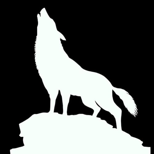 Asudaro 4pcs Realistic 3D Autoaufkleber Wolf Kopf Wolf Totem Autoaufkleber 3D Simulation Reflektierende Autoaufkleber Anime Lustige Dekoration Aufkleber für Wand Fenster Computer,Weiß von Asudaro