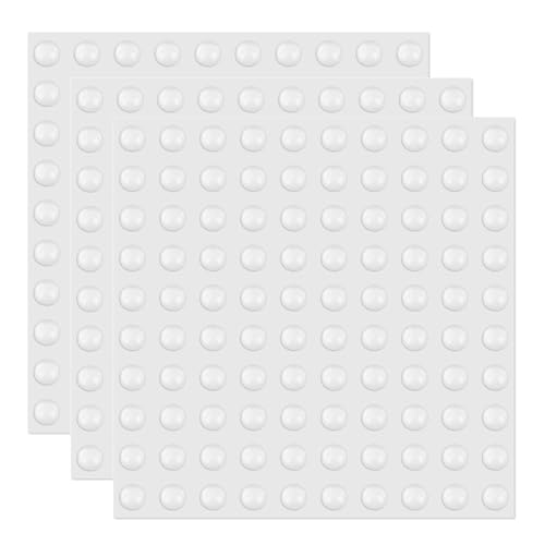 Asudaro Anti-Collision Pad Pellets, 300 Stück 6 * 2mm Gummipuffer Elastikpuffer Möbelpuffer Gummipuffer Selbstklebend Selbstklebendes Stoßstangenpolster Transparente Türstopper von Asudaro