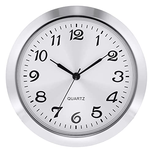 Asudaro DIY Quartz Uhrwerk, 55mm Uhrenkopf Metall Uhrenkopf wasserdichte Digitale Quarzuhr Retro Runde Quarzuhr Für Restaurants Häuser Büro, Hotels und Küchen 55mm#Silber# von Asudaro