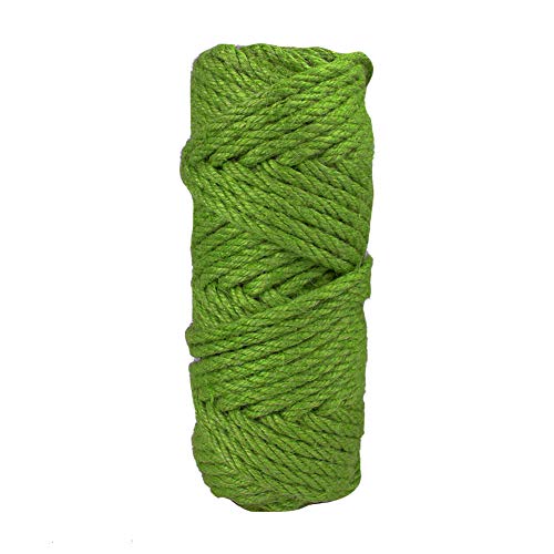 Asudaro Garten Kordel JuteSchnur 6MM Dicke Hanfseil Natürliche Jute Bastelschnur Sisal Seil für Handwerk, Cat Scratch Post, Bündelung,Haushalt Garten DIY Kunsthandwerk Dekoration Grün von Asudaro