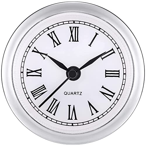 Asudaro Quarz-Uhrwerk, 61mm Einbau Uhr Europäischer Stil Rund Quarz Uhrwerk Quarzuhr Klassisch Leise Nicht tickende Uhr Leise Schlafzimmer-Wanduhr Wanduhr Uhr Klein DIY Uhrwerk Zubehör Silber 61mm von Asudaro