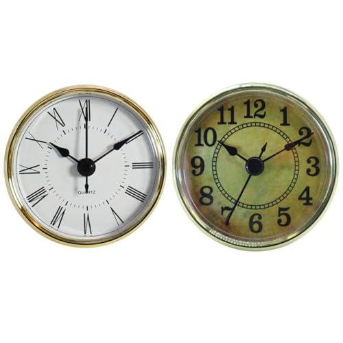 Asudaro Quarzuhr, Intarsien Quarzuhr 70mm/150mm Runde Wanduhr Inserts Einbau-Uhr Quartz Uhrwerk Tischuhr Küchenuhr Wohnzimmeruhr Quarzuhr DIY für Home Office Klassenzimmer Dekor von Asudaro