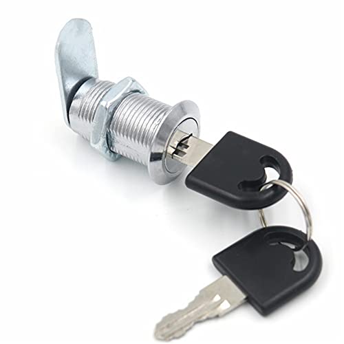 Asudaro Schrankschlösser Briefkastenschloss Zylinderschloss Schrankschloß Hebelschloß Cabinet Cam Lock Verteilerkastenschloss Universal Aktenschrankschloss für Schränke, Briefkästen,silber 30mm von Asudaro