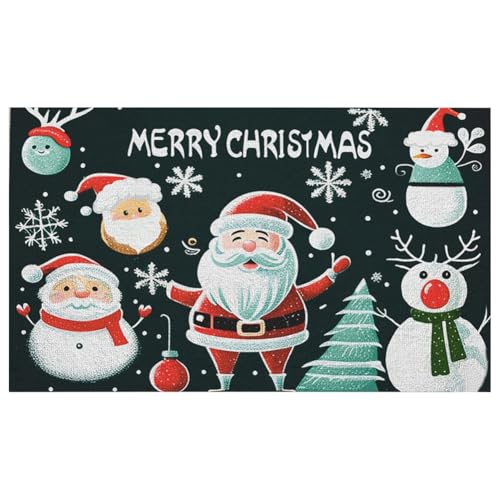 Asudaro Weihnachts-Fußmatte 40 x 60 cm/50 x 80 cm Weihnachts-Schneemann-Teppich süße Weihnachtsmann-Dekoration Fußmatte Festliche Weihnachts-Bodenmatte rutschfeste Winter-Weihnachtsferien-Teppiche Asudaro Weihnachts-Fußmatte 40 x 60 cm/50 x 80 cm Weihnachts-Schneemann-Teppich süße Weihnachtsmann-Dekoration Fußmatte Festliche Weihnachts-Bodenmatte rutschfeste Winter-Weihnachtsferien-Teppiche von Asudaro