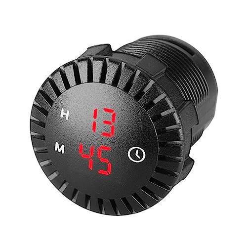 Auto Digitaluhr Automobil Digitaluhr,Asudaro 12 V/24 V Leuchtende Autouhr Automotive Touch Digitaluhr Auto Led Digitaluhren Wasserdichte Auto Digitaluhr Für Auto,Schiffe,Geländefahrzeuge Rotlicht von Asudaro
