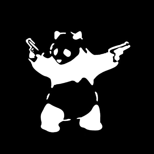 Auto Panda Aufkleber,Asudaro 2pcs Cartoon Animal Sticker Panda Funny Cute Sticker Wasserdicht Reflektierende Körperaufkleber Realistische Panda-Aufkleber für Auto LKW Fahrzeug Laptops,13cm,Weiß von Asudaro